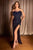 Ladivine CH147 - Sequin Ornate Evening Gown Prom Dresses XS / Navy