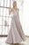 Ladivine CH211 - Plunging V-Neck Metallic Prom Gown Special Occasion Dress XS / Metallic Champagne