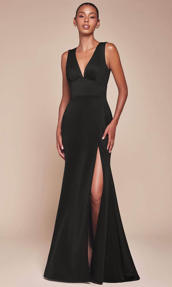 Ladivine CH395 - Cutout Back Sleeveless Prom Dress Prom Dresses XS / Black