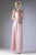 Ladivine CH529 - Beaded Strap Sleeveless Prom Dress Special Occasion Dress S / Pink Gray