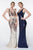 Ladivine CH552 - Sequined with Deep V-Neck Evening Dress Evening Dresses