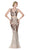 Ladivine CH552 - Sequined with Deep V-Neck Evening Dress Evening Dresses XS / Champagne