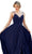 Ladivine CJ534 - Pleated A-line Prom Dress Special Occasion Dress 12 / Eggplant