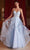 Ladivine CM347 - Glitter Embroidered Sleeveless Prom Gown Ball Gowns 2 / Blue