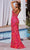 Ladivine CM350 - V-Neck Slit Evening Dress Prom Dresses