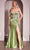 Ladivine CM368 - Rhinestone Strapless Sheer Bodice Prom Gown Prom Dresses