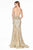 Ladivine CR844 - Emellished Prom Gown with Slit Evening Dresses