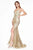 Ladivine CR844 - Emellished Prom Gown with Slit Evening Dresses