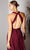 Ladivine CV01 - Ruched V-Neck Evening Dress Evening Dresses