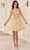 Ladivine CY022 - Glitter Tulle Cocktail Dress Special Occasion Dress XXS / Champagne