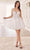 Ladivine CY022 - Glitter Tulle Cocktail Dress Special Occasion Dress XXS / Off White