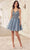 Ladivine CY022 - Glitter Tulle Cocktail Dress Special Occasion Dress XXS / Smoky Blue