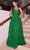 Ladivine CZ0027 - Ruffled A-Line Evening Dress Evening Dresses 2 / Emerald