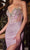 Ladivine J4305 - V-Neck Sheer Corset Prom Gown Prom Dresses