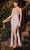 Ladivine J4305 - V-Neck Sheer Corset Prom Gown Prom Dresses