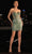 Ladivine J879 - Sweetheart Basque Cocktail Dress Cocktail Dresses 0 / Sage