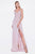 Ladivine KC1850 - Drape-Detailed Sleeveless Wrap Bodice Evening Dress Evening Dresses 2 / Tea Rose