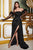 Ladivine KV1091 - Strapless Side Sash Evening Gown Evening Dresses 16 / Gold