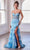 Ladivine KV1095 - Strapless Tiered Skirt Prom Gown Prom Dresses 10 / Royal