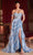 Ladivine KV1110 - Off-Shoulder Sequin Embellished Prom Gown Prom Dresses 2 / Blue