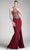 Ladivine ML202 - Beaded Halter Neck Evening Dress Prom Dresses 10 / Burgundy