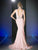 Ladivine P107 - Deep V-Neck Beaded Accents Evening Gown Evening Dresses