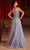 Ladivine SF009 - Embroidered Cold Shoulder Prom Gown Pageant Dresses 14 / Fog Grey