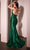 Ladivine SF117 - Beaded Halter Gown Prom Dresses 0 / Emerald