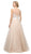 Ladivine UE009 - Lace Bodice and Illusion Neckline Bridesmaid Dress Bridesmaid Dresses