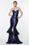 Ladivine UE010 - Tiered Ruffle Mermaid Evening Dresses Evening Dresses 2 / Navy