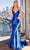 Ladivine Y036 - Sleeveless Fitted Bodice Prom Gown Prom Dresses 2 / Royal