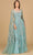 Lara Dresses 29138 - Cape Sleeve Embroidered Evening Gown Evening Dresses 0 / Dark Sage