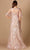 Lara Dresses 29325 - Embroidered Illusion Neck Evening Gown Mother of the Bride Dresses 10 / Blush