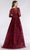 Lara Dresses 29633 - Long Sleeve Embellished Evening Dress Evening Dresses 16 / Dark Red