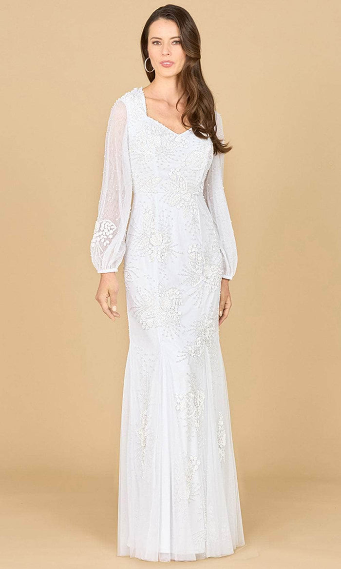 Lara Dresses 51178 - Long Sleeve Mermaid Bridal Dress Bridal Dresses 4 / Ivory