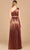 Lara Dresses 8122 - Metallic One Shoulder Evening Gown Evening Dresses