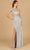 Lara Dresses 9937 - One Shoulder Cutout Evening Dress Special Occasion Dress 0 / Silver