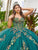 Lizluo Fiesta 56513 - Embroidered Sleeveless Corset Bodice Ballgown Special Occasion Dress