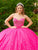 Lizluo Fiesta 56522 - Glitter Dots Embellished Strapless Ballgown Special Occasion Dress