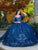 Lizluo Quince 26087 - Cape Sleeve Beaded Applique Ballgown Special Occasion Dress