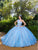 Lizluo Quince 26089 - Beaded Tulle Detail Ballgown Special Occasion Dress