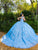 Lizluo Quince 26089 - Beaded Tulle Detail Ballgown Special Occasion Dress