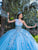 Lizluo Quince 26089 - Beaded Tulle Detail Ballgown Special Occasion Dress