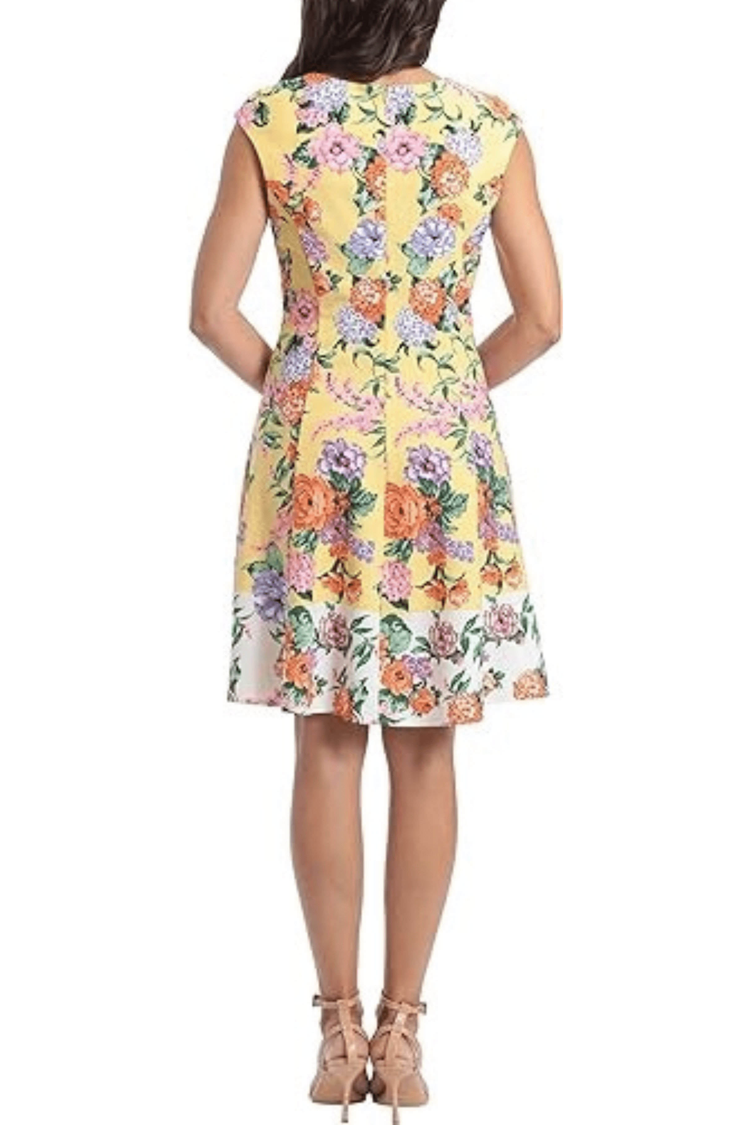 London Times T6720M - London Times Cap Sleeve Floral Fit & Flare Dress –  Couture Candy