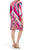 London Times T6769M - Printed Quarter Sleeve Cocktail Dress Cocktail Dresses M / Pink