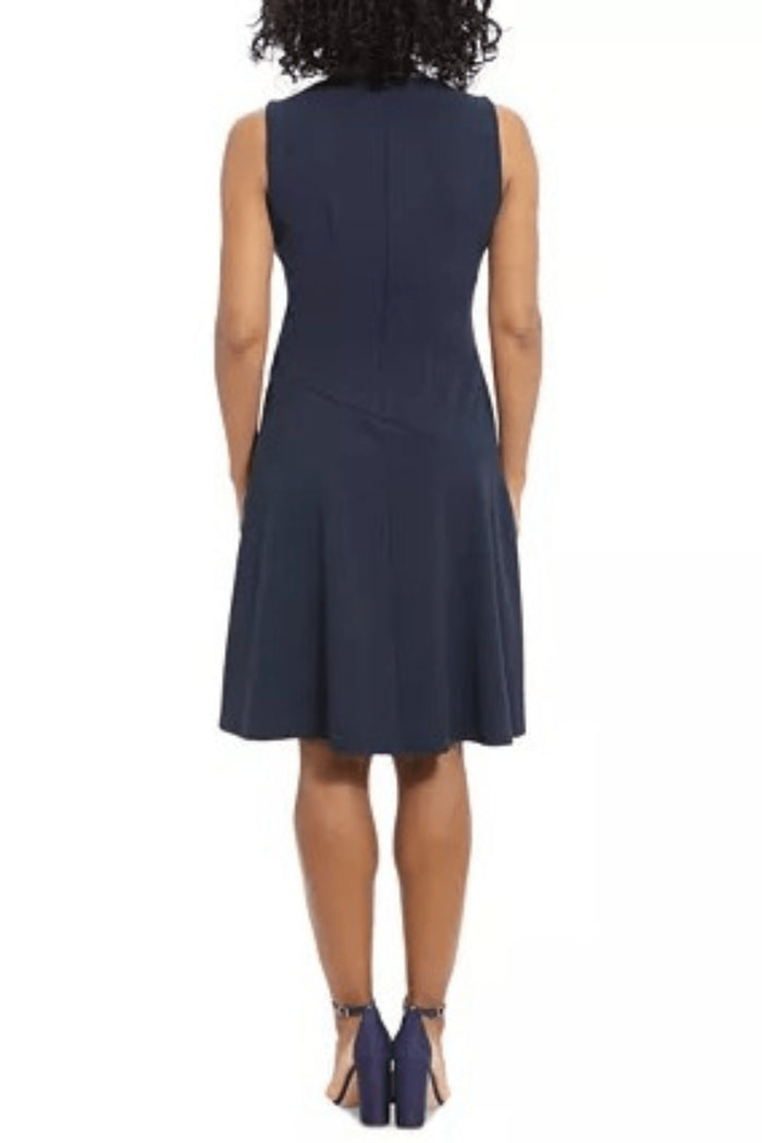 London Times T6949M - Asymmetrical Detail Dress Special Occasion Dress