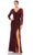 Mac Duggal - 10696 Embellished Prom Dress Evening Dresses 0 / Garnet