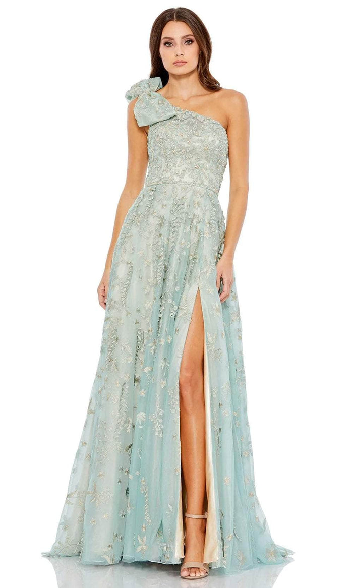 Mac Duggal 11177 - Bow One Shoulder Evening Dress Evening Dresses 14 / Sage