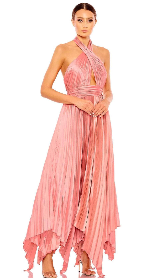 Mac Duggal 11302 - Pleated Prom Gown Prom Dresses 0 / Rose Pink