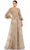 Mac Duggal 20283 - Embroidered Bishop Sleeve Formal Gown Mother of the Bride Dresses 24 / Mocha